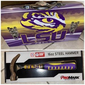 Brand new LSU tool box and LSU hammer